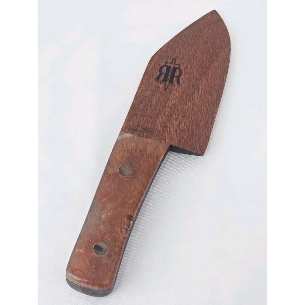 Exotic African Red Wood Handmade Fixed Blade Knife Handcrafted Curved Palm Swell